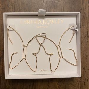 COPY - NWT Cynthia Rowley Brass Butterfly Earrings